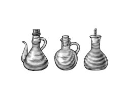 olive oil bottles art